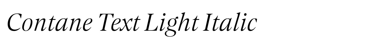 Contane Text Light Italic